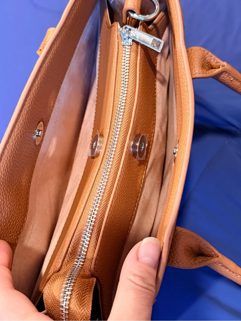 Impressions Orange Structured Satchel